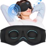 LC-dolida Sleep Mask with Bluetooth Headphones Bluetooth Sleep Mask Sleep Headphones,3D Eye Mask for Sleeping Mask Music Sleeping Headphones for Side Sleepers Meditation Gifts Gadgets for Men Women