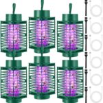 Qualirey 6 Pack Electric Bug Zapper Indoor Outdoor Mosquito Zapper USB Electric Bug Killer Light Mosquito Killer Lamp High Voltage Fly Trap Repellent Device for Home Office Patio Yard(Green)