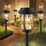 Bright Solar Pathway Lights Outdoor, 8 Pack Waterproof IP65, Auto On/Off Solar Powered Garden Lights for Yard Lawn Walkway Landscape Pool Outside – 3-in-1 Hanging, Tabletop & Stake Lighting