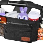 Christmas Stocking Stuffers White Elephant Gifts for Adults: Guiseapue Universal Stroller Organizer with Cup Holder, Stroller Caddy with Shoulder Strap, Baby Accessories Fit Uppababy, Baby Jogger