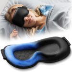 3D Cooling Gel Sleep Mask for Women & Men – 6oz Weighted Eye Mask for Sleeping, 100% Blackout, Ice Cold Gel, Migraine & Headache Relief, Eye Care, Deep Relaxation, Airplane Travel Essentials, Gift
