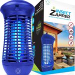 Livin’ Well Blue Bug Zapper Indoor Outdoor – 4000V High Powered Electric Mosquito Zapper Home Patio, 1,500 Sq Ft Range Fly Trap,18W UVA Bulb Mosquito Killer Lamp Insect Bug Light
