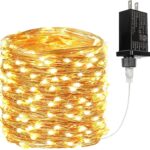 66Ft 200 LED Fairy Lights Plug in, Waterproof String Lights Outdoor & Indoor 8 Modes Christmas Light Bedroom Decor, Timer Twinkle Lights for Girl’s Room Garden Party Christmas Decorations (Warm White)