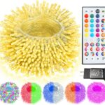 Color Changing Christmas String Lights with Remote, 35 Colors 66FT 200LED Halloween String Lights Outdoor Decoration, Indoor Connectable Fairy Lights Plug in for XMAS Tree Thanksgiving Decoration