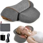 Massage Neck Pillow – 3 in 1 Wireless Neck Pillow with Battery, Neck Massager for Shoulder Pain Relief, Relieves Deep Tissue Pain by Heating and Stretching, Hump Corrector for Women, Gift for Elders