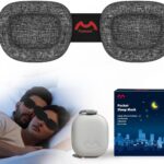 3D Sleep Mask for Men Women,Eye Mask with Cpap for Side Sleeper, Night Mask Pressure-Free & 100% Blockout with Adjustable Strap Foldable Blind Fold for Flight, Travel, Nap with Box(Black)