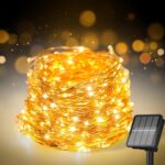 200 LED 72Ft Solar String Lights for Outside, Solar Fairy Lights for Outside Waterproof with 8 Modes, Twinkle Light for Patio Tree Christmas Party Wedding Decor(Warm White)