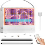 20W Mosquito Killer Lamp, Fruit Fly Traps for Indoors Electric Bug Zapper for Home, Mosquito Repellent Moth Light Gnat Insect Killer with 2 Replacement Bulbs