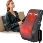 Snailax Shiatsu Back Massager with Heat Vibration, Rechargeable Cordless Neck Back Massager for Pain Relief Deep Tissue, 4D Deep Kneading Back Massage Pillow, Gifts for Mom Dad-Home Office Use