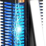 Solar Bug Zapper Outdoor,2 in 1 Mosquito Zapper Cordless & Rechargeable, 4200V Portable Fly Zapper Insect Trap with Reading Lamp for Camping Patio Backyard Garden