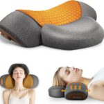 3-in-1 Rechargeable Neck Massager Pillow – Pillow Massage Neck Hump for Shoulder Pain, Deep Tissue Pain Relief, with Heating and Traction Function, Hump Corrector for Women