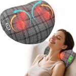 Back Massager for Pain Relief, Gifts for Women Men FSA Eligible HSA, Cordless 120min Neck and Back Massager, Plush Skin-Friendly Kneading Massage Pillow for Full Body Relaxation