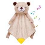 BEREST Rechargeable Baby Cry Sensor Sleep Soother Heartbeat Bear Lovey Blanket Comforter Toy, Help Newborns Go to Sleep Faster & Stay Asleep Longer, Great Nursery Decor Infants Shower Gifts