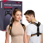 Upper Back Brace for Men and Women, Adjustable Posture Corrector for Men, Back Pain Relief & Spine Alignment Back Brace Posture Corrector, Shoulder Support with Breathable Fabric, One Size (Slim Strap)