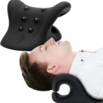 HealthSmart Neck & Shoulder Traction Device, Neck & Shoulder Relaxer, Magnetic Therapy, Cervical Spine Alignment and TMJ Relief, Neck Pain Relief, Black