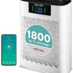 SereneLife HEPA Air Purifier for Home – Smart WiFi & App Control, Ultra-Quiet Air Purifier for Bedrooms & Large Rooms, Removes Dust, Pet Hair & Odors, Ideal for Pets & Allergies (1,800 Sq Ft, White)