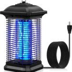 Bug Zapper for Outdoor & Indoor, 1/2 Acre Coverage Mosquito Lamp with 18W Bulb & 4400V High-Voltage, 100% Improvement in Mosquito Control Effect, Electric Fly Trap for Patio, Backyard, Home