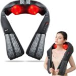 Neck Shoulder Massager with Heat – Rechargeable Back and Neck Massage Pain Relief Deep 5D Tissue Shiatsu Kneading Massager for Shoulder Back Leg Gifts for Mom Dad Men Women Her Him