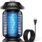 CLEVAST Bug Zapper Outdoor – Electric Mosquito Killer with UV Light, Waterproof Fly Trap for Patio, Yard, Garden, Indoor Use, Black Insect Zapper Lamp – Vintage