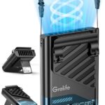 Grelife 2025 AI Portable Waist Fan Rechargeable with LED Display & 40H Runtime,5 Speed 10000RPM Cooling Personal Clip Fan,33ft/s Wind Speed Neck fan for Outdoor Work,Camping,Farm,Jobsite(Black)