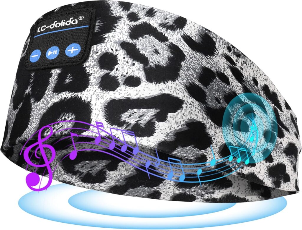 LC-dolida Sleep Headphones Bluetooth, Headband Headphones Earphones Wireless, Sleep Mask for Sleeping, Sports, Gifts, Workout, Jogging, Yoga,Insomnia, Air Travel, Meditation