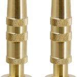 ATDAWN Brass Hose Nozzle, Heavy-Duty Brass Adjustable Twist Hose Nozzle, 2 Pack (4″)