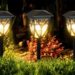 Ensenior 6-Pack Solar Lights Outdoor, 3000K LED Solar Garden Lights for Pathway, Yard, Patio, Walkway, Planter, Waterproof, Energy-Efficient Landscape Lighting