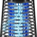 Lulu Home Bug Zapper, Plug-in Electric Mosquito Killer with Sticky Boards & 365nm Lamp Attracting Moths Gnats Flies, Plastic Insects Trap with Bulb Replacement for Indoor Hanging Use