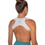 Upper Back Posture and Neck Hump Corrector – for Women and Men – Support Brace and Straightener for Pain Relief – Rounded Shoulder and Buffalo Hunchback Alignment – Discreet Under Clothes – White