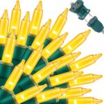LAMPHOME Christmas String Light,100 Count Incandescent Mini String Light for Indoor & Outdoor Use (Yellow)