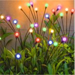 TONULAX Solar Garden Lights, Starburst Swaying Light – Swaying When Wind Blows, Solar Lights Outdoor Decorative, Color Changing RGB Light for Yard Patio Pathway Decoration(2 Pack)