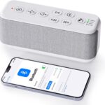 OnLyee White Noise Sound Machine with Bluetooth Speaker, 15 Soothing Sounds, Office Privacy & Noise Canceling, 3000mAh Rechargeable Battery, Auto-Off Timer & 8-Level Volume– Ideal for Baby