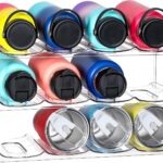 LARGER Compartment – 3 Tier Stackable Water Bottle Organizer Holder – for Stanley 40oz & Others’ Large Tumbler – Clear Wine Rack, 12 Cup Bottle Holder for Cabinet Home Countertop Fridge Pantry Shelf