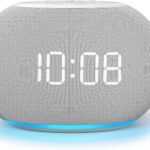 Reacher Auto-Dimmable Sound Machine Alarm Clock with Night Light, 20 Soothing Sounds, LED Digital Display, Sleep Timer, Precise Volume Control, White Noise Soother for Baby, Adults, Bedrooms