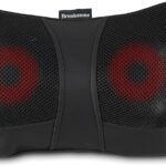 Brookstone Shiatsu Neck and Lumbar Massager, Deep Kneading Massage Pillow with Heat – Neck, Shoulder, Leg, Lumbar Portable Massager, Electric Massage Pillow for Home Office Car