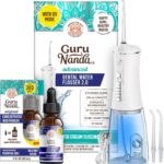 GuruNanda Advanced Water Flosser 2.0 with UV Mode & Concentrated Mouthwash Duo – Fresh Breath & Thorough Plaque Removal for a Brighter Smile