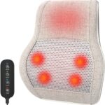 Back Massager with Heat, Back & Neck Massager for Pain Relief Deep Tissue, 3D Kneading Massage Pillow for Upper and Lower Shoulder, Portable Masssager Gifts for Women, Men Mom Dad