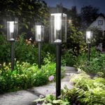 Super Bright Solar Pathway Lights Outdoor,8 Pack Solar Lights Outdoor,IP65 Waterproof Solar Garden Lights Solar Powered Landscape Lighting for Yard Patio Walkway Driveway Pathway (Cool White)