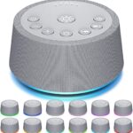 SoundLegend Sleep White Noise Sound Machines 32-Level Volume 30 Sounds 12 Colors Light 5 Timers Adjustable Light Brightness Compact for Everyone Travel Gift Memory Function
