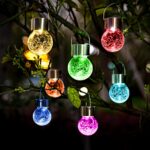 SOLPEX 12 Pack Solar Outdoor Lights Decorative, Hanging Christmas Decoration Solar Light Outdoor Solar Powered Waterproof Lights, Hanging Globe Light for Garden, Yard, Patio, Lawn(Color Changing)