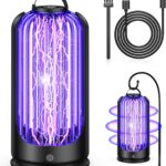 Fly Zapper Indoor, Mosquito Trap for Indoor Outdoor, Rechargeable Mosquito Killer with 4000mAh Battery, Electric Pest Control Insect Zapper, Ideal for Home, Patio, Camping, and Backyard