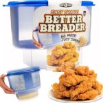 COOK’S CHOICE The Original Better Breader Bowl All-in-One Mess-Free Batter Breading Station – Pour in Seasonings, Add Meat or Veggies & Shake for Perfect Coating – Great for Parties- Made in the USA