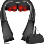 Back and Neck Massager for Pain Relief Deep Tissue with Heat, 3D Kneading Shiatsu Neck and Back Massager for Shoulder Full Body Home Office Car Use, Birthday Day Gifts for Dad Men Mom Women