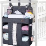 HHZ XL Hanging Diaper Caddy Organizer –Sturdy and Durable Baby Organizer – Diaper Stacker for Changing Table, Crib, Playard or Wall & Nursery Organization