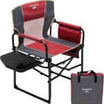SUNNYFEEL Oversized Camping Directors Chair, Portable Folding Lawn Chairs for Adults Heavy Duty with Side Table,Pocket for Beach, Fishing,Picnic,Concert,Tailgating, Outdoor Foldable Camp Chair