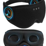 Sleep Mask with Headphones Bluetooth 5.4, TOPOINT 3D Eye Mask Blackout with Soft Bamboo Cotton for Side Sleepers Women Men, Sleep Headphones Earphones HD Speaker Microphone for Travel Meditation Gift