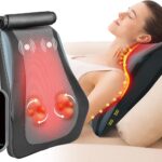 Snailax Back Massager for Back Pain Deep Tissue, Shiatsu Lower Back Neck Massager with Heat, 3D Kneading Massage Pillow for Neck Shoulder Legs, Gifts for Mom, Dad, Women
