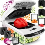 Fullstar The Original Pro Chopper – Vegetable Chopper and Spiralizer, Food Chopper with Container, Fruit Slicer, Kitchen Gadgets & Accessories, Home Essentials (4 in 1, White)