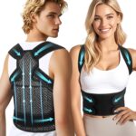 Full Back Support Brace Posture Corrector for Women and Men,Adjustable Breathable Low and Upper Back Brace Straightener and Posture Correctors Belt for Women&Men to Instant Pwr Prw Posture Corrector Scoliosis, Relief for Back Lumbar Neck and Shoulder Pain.(Medium)