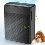 AIUZLK Air Purifiers for Home Large Room Up to 2000 sqft,Powerful 24W Moter,For Pets Dander Hair Smoke Odor Wildfire,0.1 Micron H13 HEPA Filter,22dB Low Noise Bedroom,Room Air Purifiers (Black)